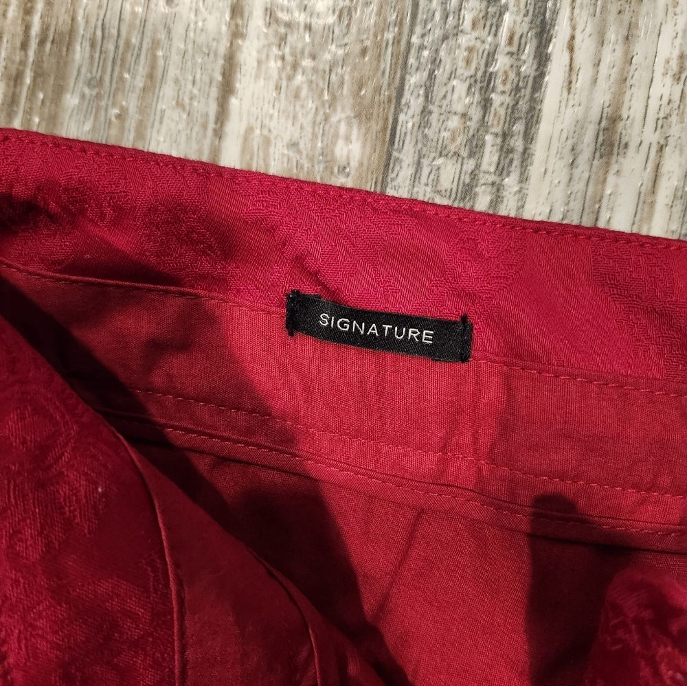 Talbots Petites Signature Red Jacquard Ankle Pants – Size 4P NEW - Picture 5 of 11